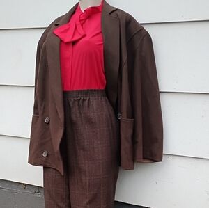 Vintage Brown Wool Blend Blazer E. H. Woods